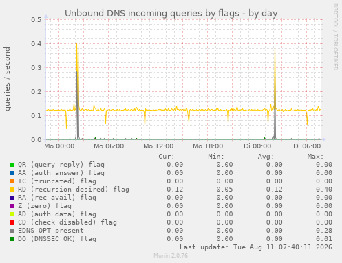 Unbound DNS incoming queries by flags