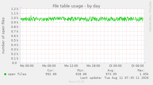 File table usage